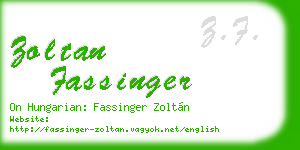 zoltan fassinger business card